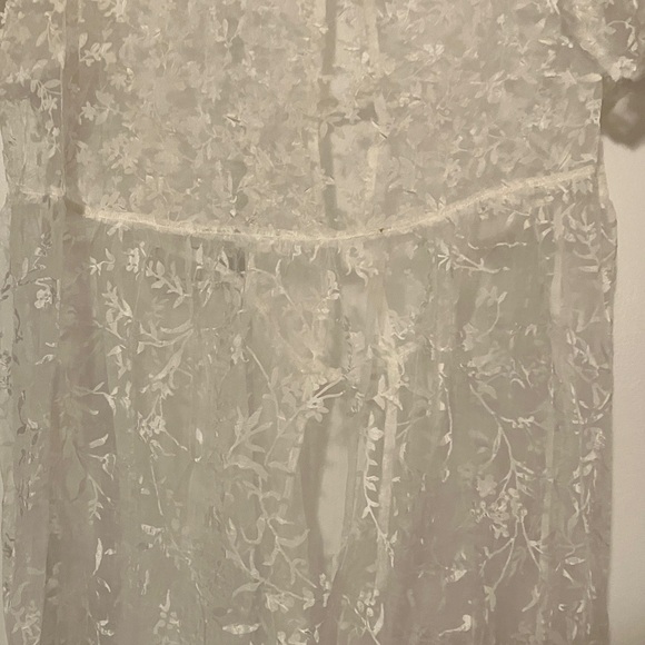 1X Anthropologie sheer short sleeve organza maxi dress - Picture 7 of 10